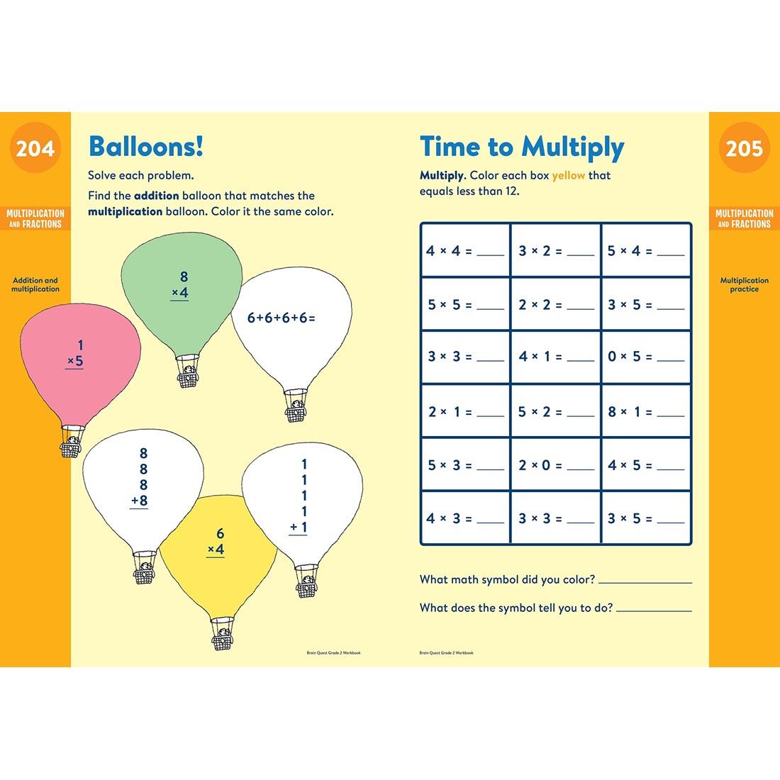 sample pages from Brain Quest Workbook Grade 2