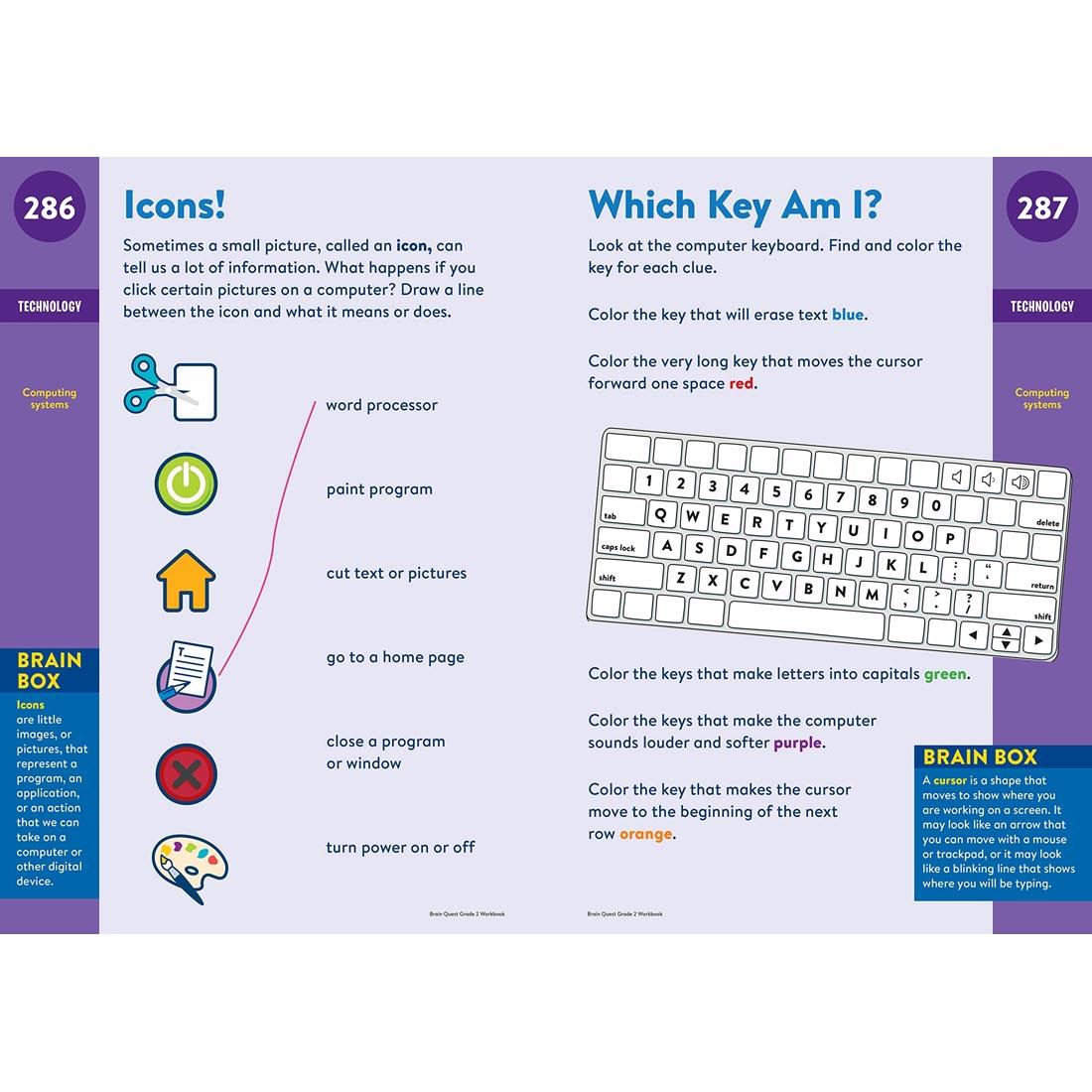 sample pages from Brain Quest Workbook Grade 2