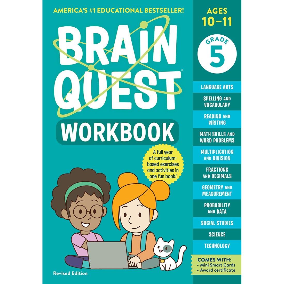front cover of Brain Quest Workbook Grade 5