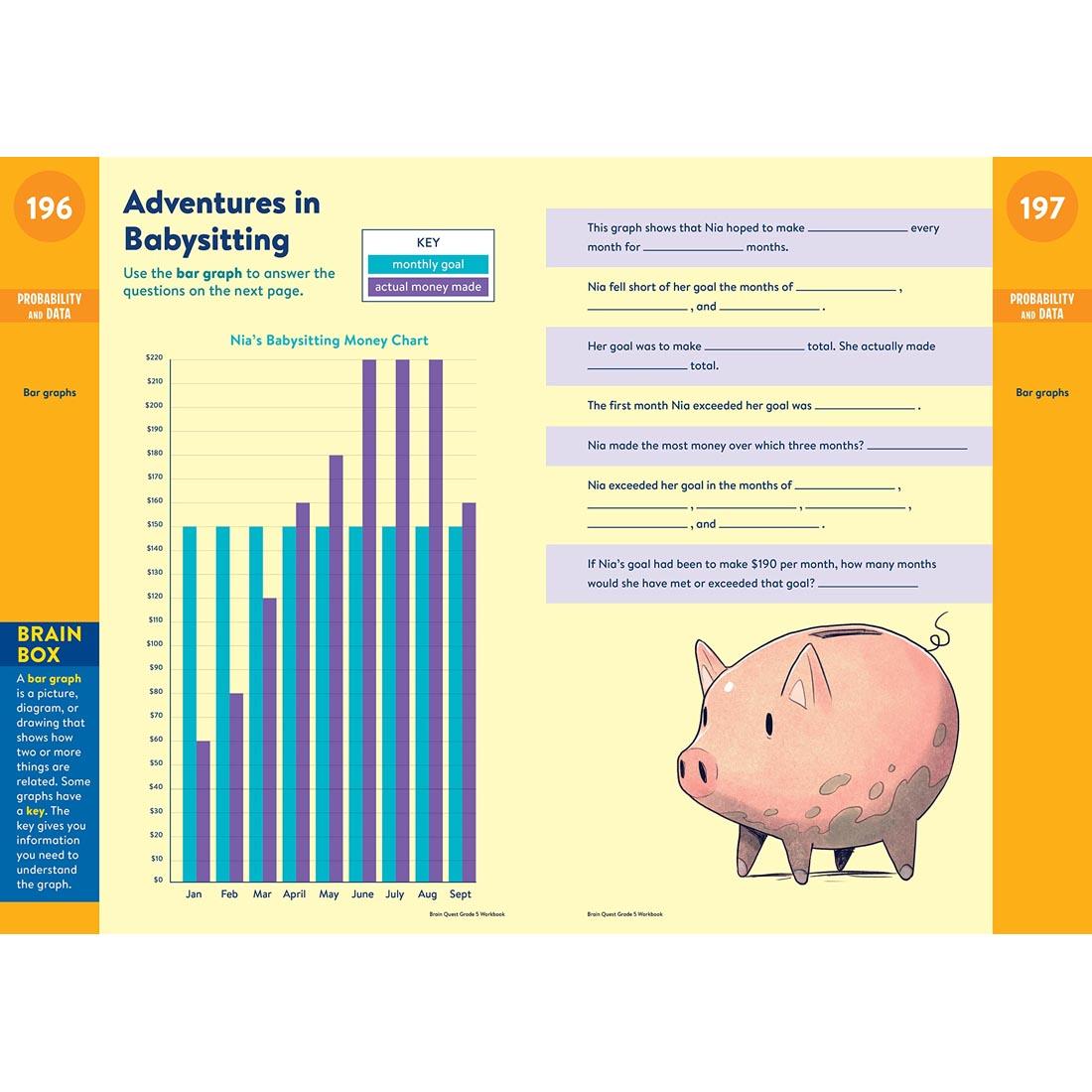 sample pages from Brain Quest Workbook Grade 5