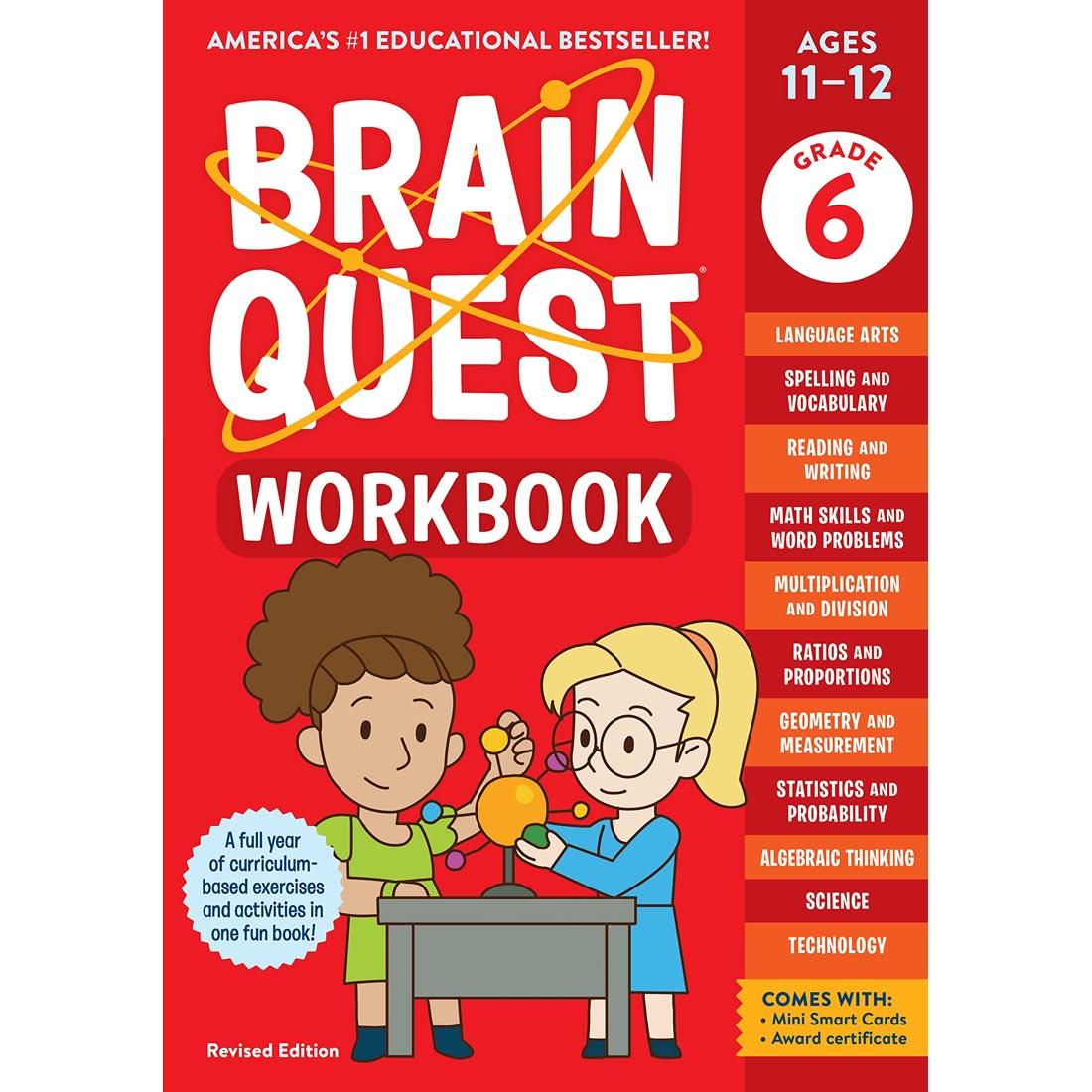 front cover of Brain Quest Workbook Grade 6