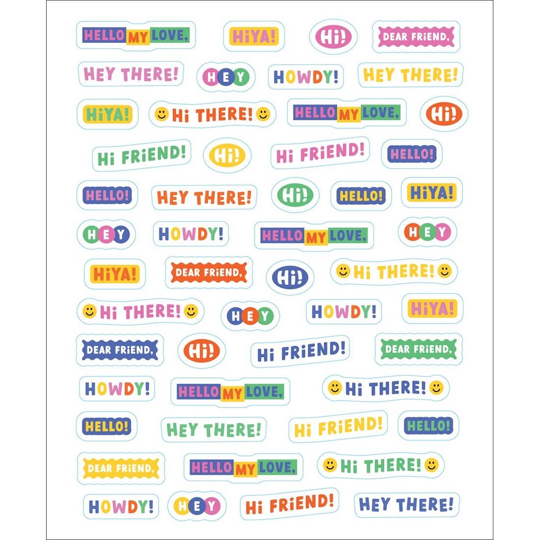 sheet from So Many Snail Mail Stickers By Pipsticks and Workman