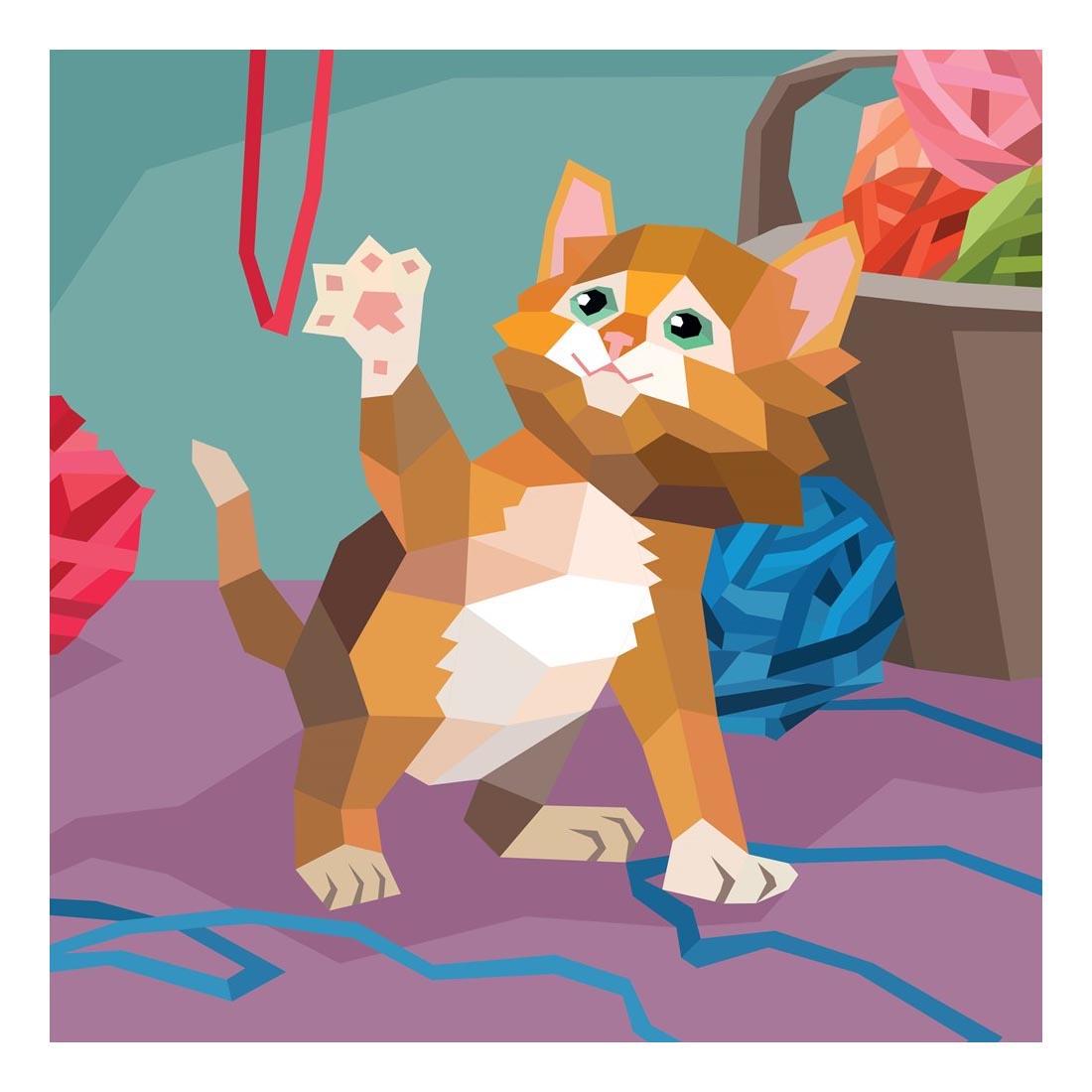 example of a completed page from Pets Paint by Sticker Kids