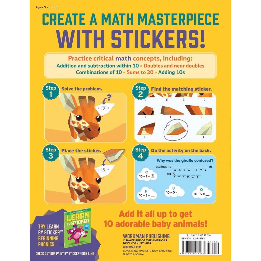 back cover of Learn By Sticker Addition And Subtraction