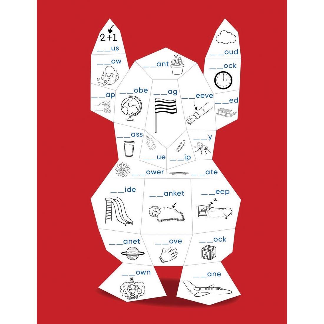sample workbook page from Learn By Sticker Beginning Phonics