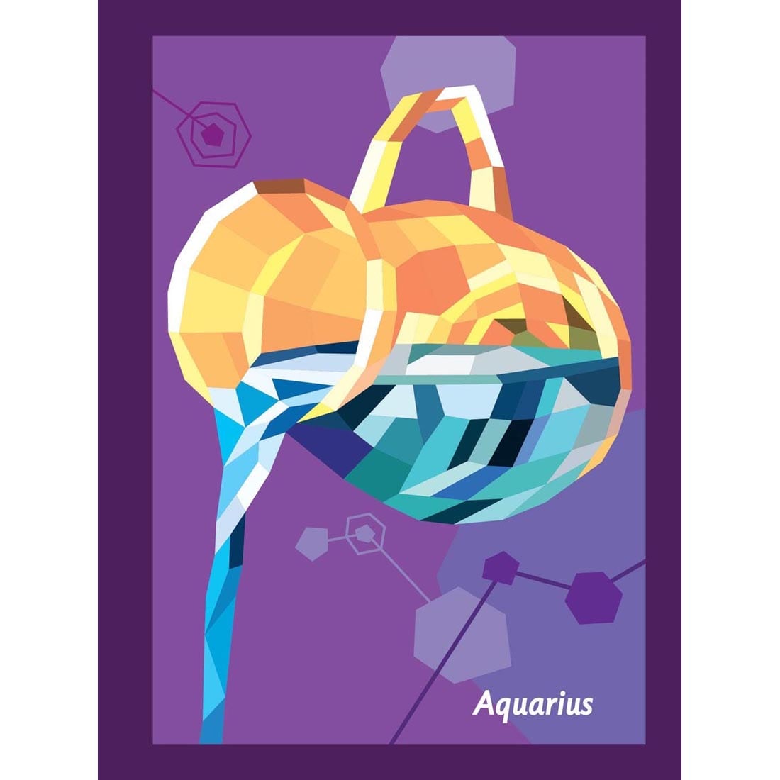 example completed page from the Zodiac Paint By Sticker Book
