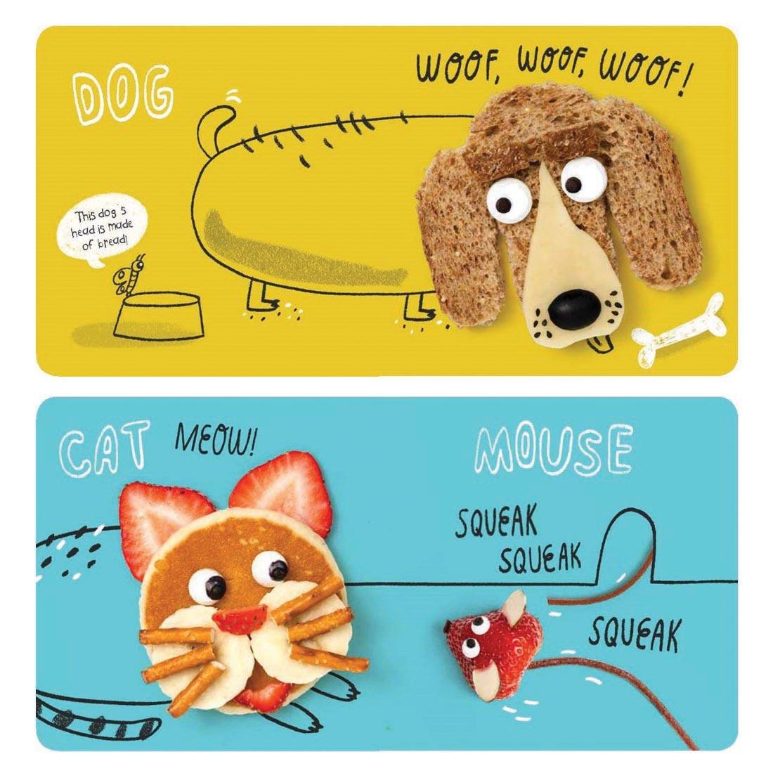 sample pages from Food Faces Board Book