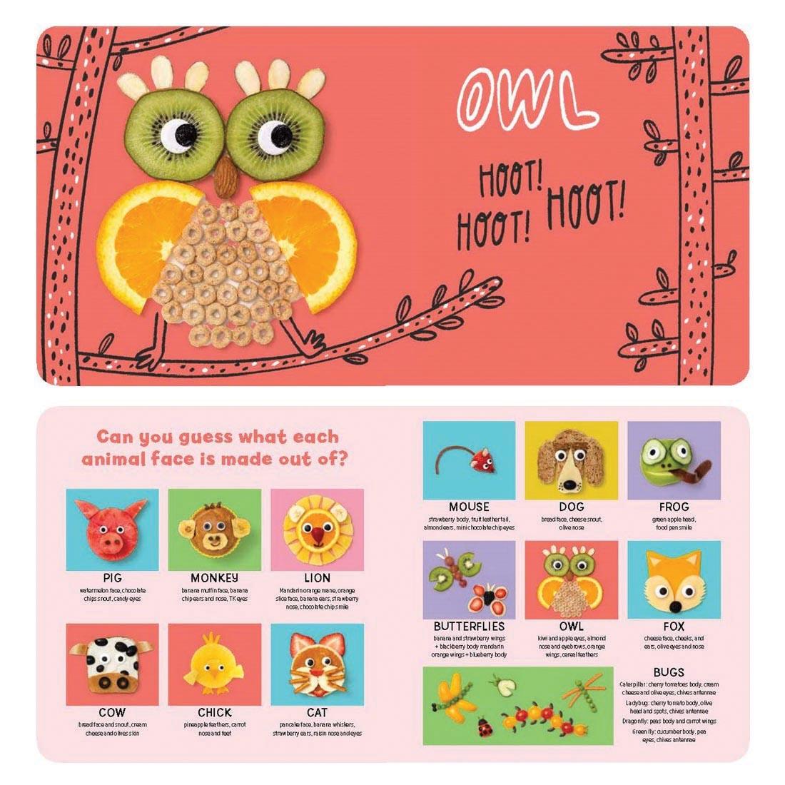 sample pages from Food Faces Board Book