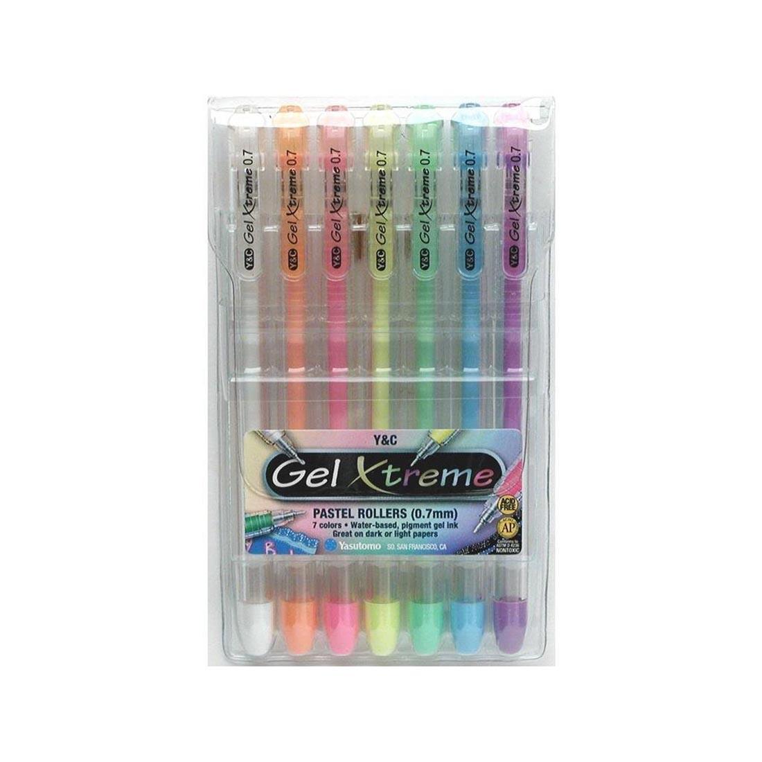 Yasutomo Pastel Gel Xtreme Pens with 7 different colors