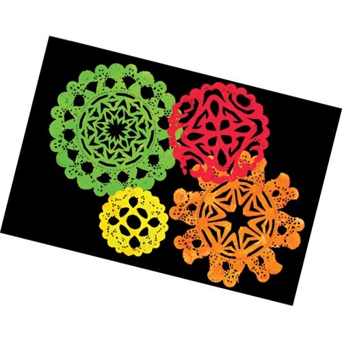 Psychedelic Sponge Paint Snowflakes - Project #45