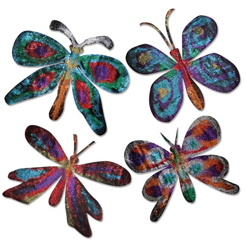 Glitter Glue Blot-Print Butterflies - Project #124