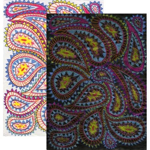 Prismacolor Pencil Paisley Resist - Project #162