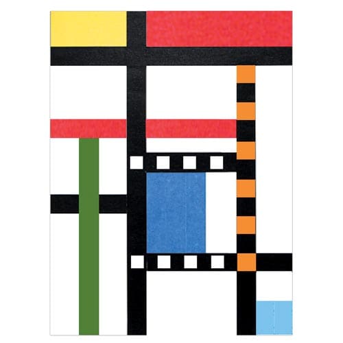 Mondrian-Inspired Masking Tape Art - Project #30